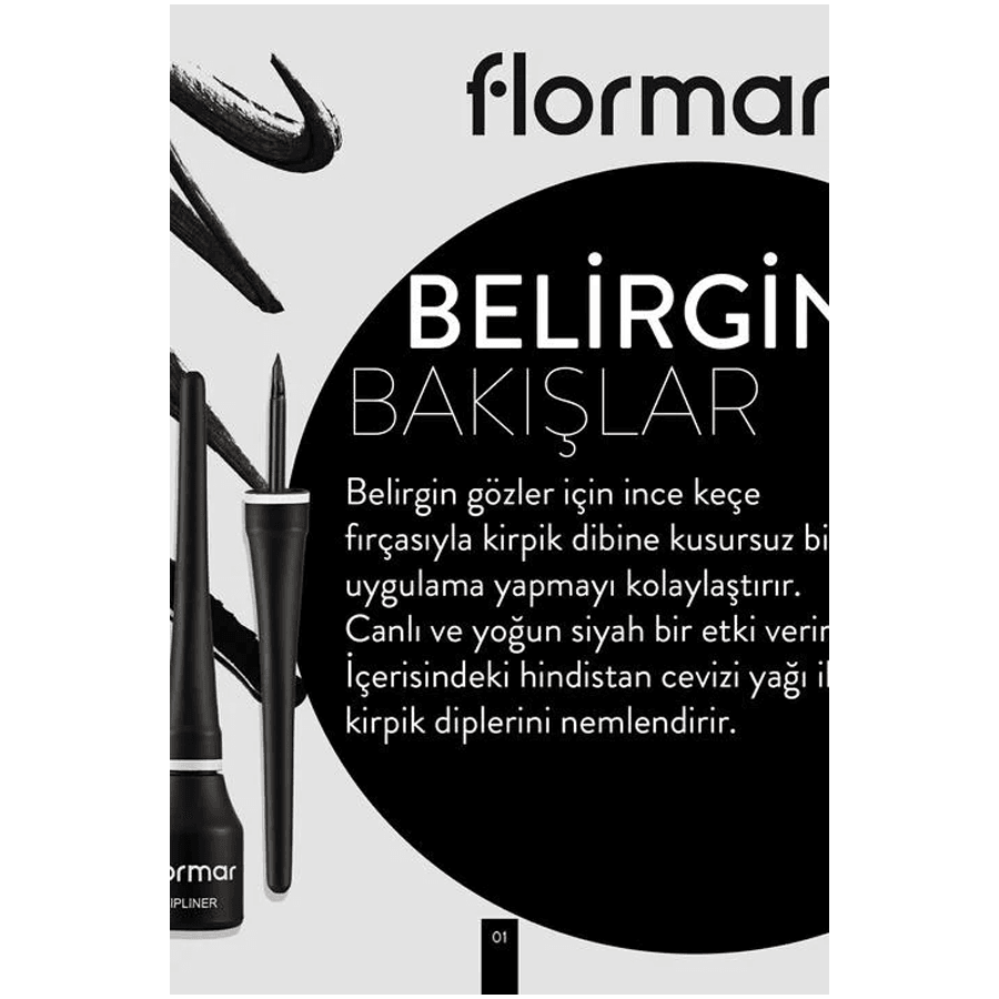 Flormar Yüksek Pigmentli & Yarı Mat Bitişli Dipliner 3.5ml