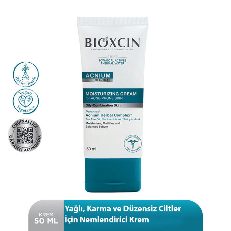 Bioxcin Acnium Nemlendirici Krem 50ml - Sebum Dengeleyici