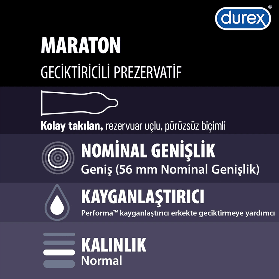 Durex Maraton Prezervatif 10 adet