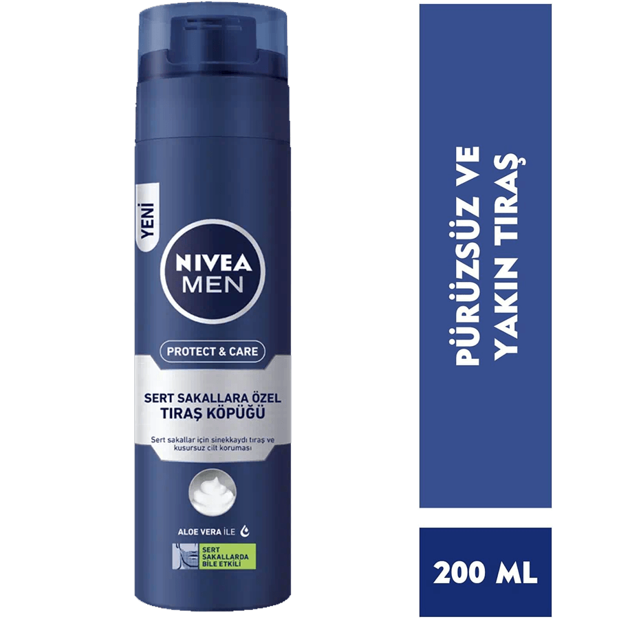 Nivea Men Protect & Care Sert Sakallara Özel Tıraş Köpüğü 200ml