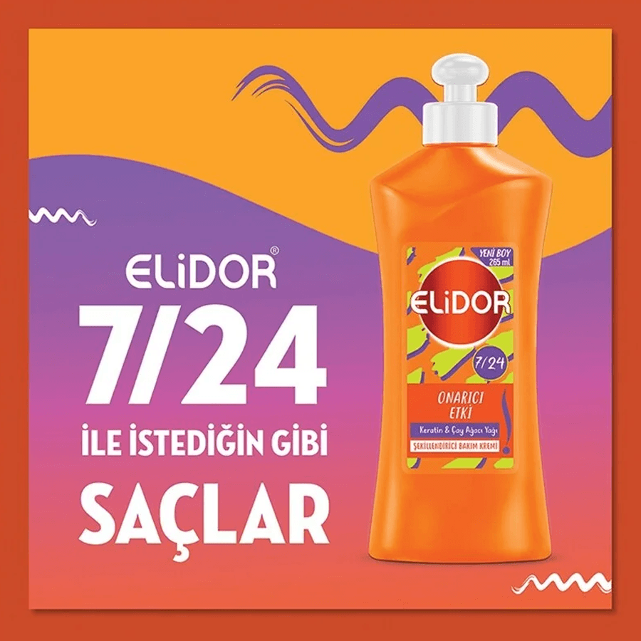 Elidor 7/24 Onarıcı Etki Şekillendirici Bakım Kremi 265ml