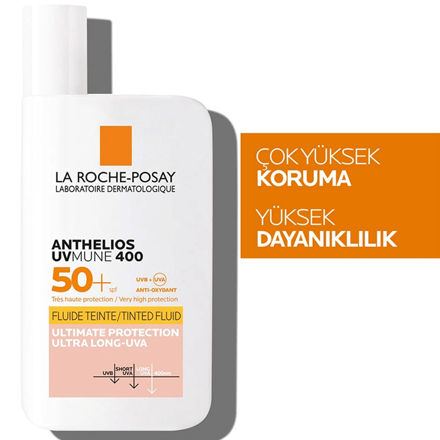 La Roche Posay Anthelios UVmune Fluid SPF50+ 50ml-Renkli Güneş Kremi 