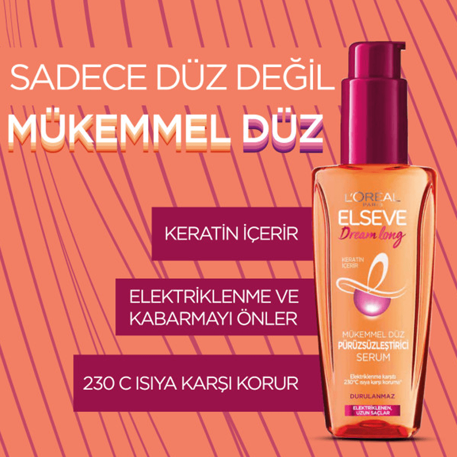 Loreal Paris Elseve Dream Long Mükemmel Düz Pürüzsüzleştirici Saç Serumu 100ml