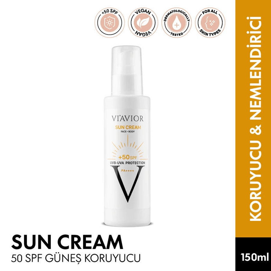 Viavior Sun Cream Spf 50 Güneş Koruyucu Yüz ve Vücut Kremi 150ml