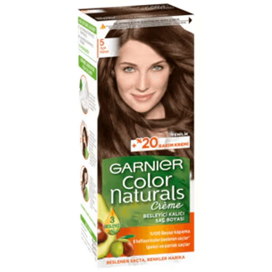 Garnier Color Naturals Creme 5 Açık Kahve-Saç Boyası