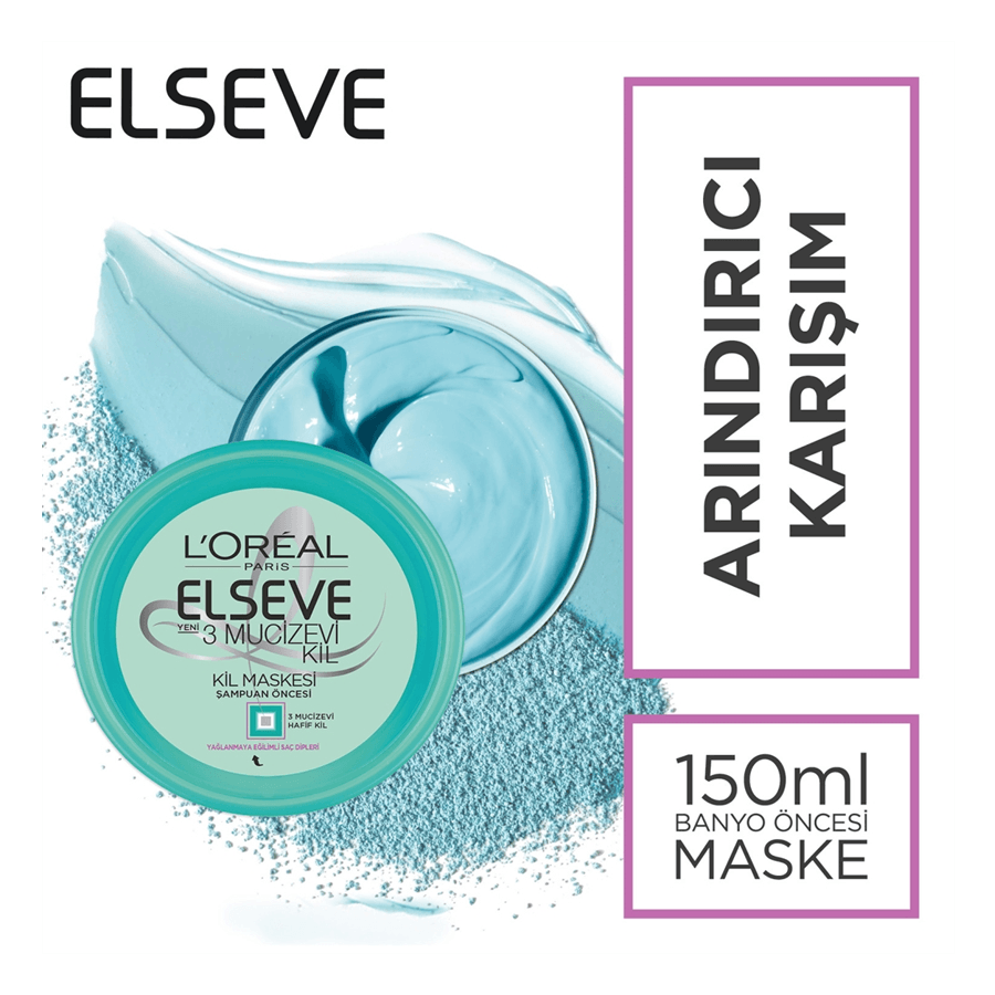 Loreal Paris Elseve 3 Mucizevi Kil Maskesi 150ml