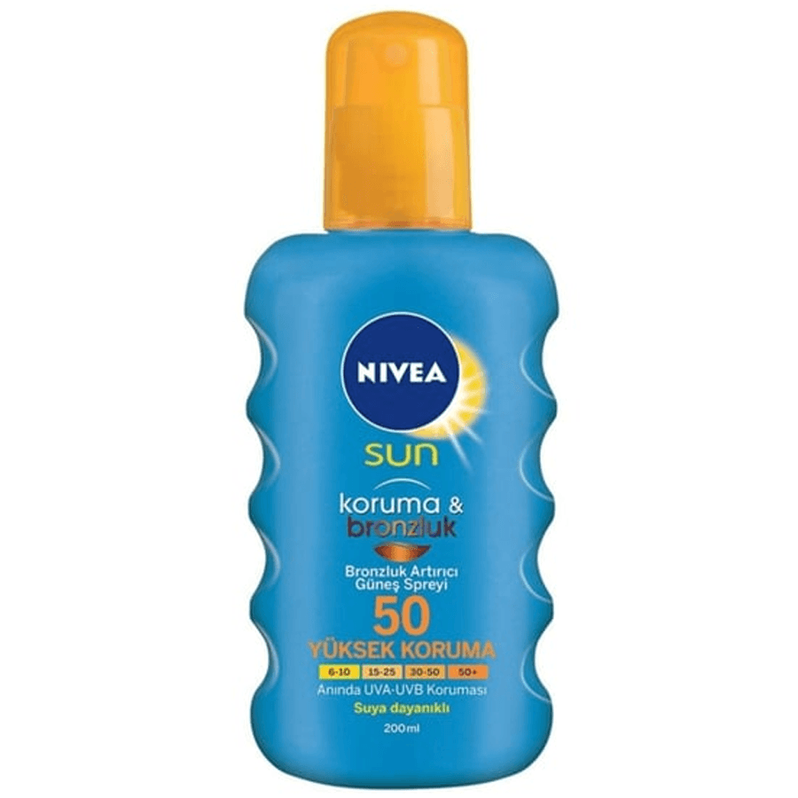 Nivea Bronzluk Arttırıcı Güneş Spreyi Gkf 50 200ml-Çift Etkili Koruma