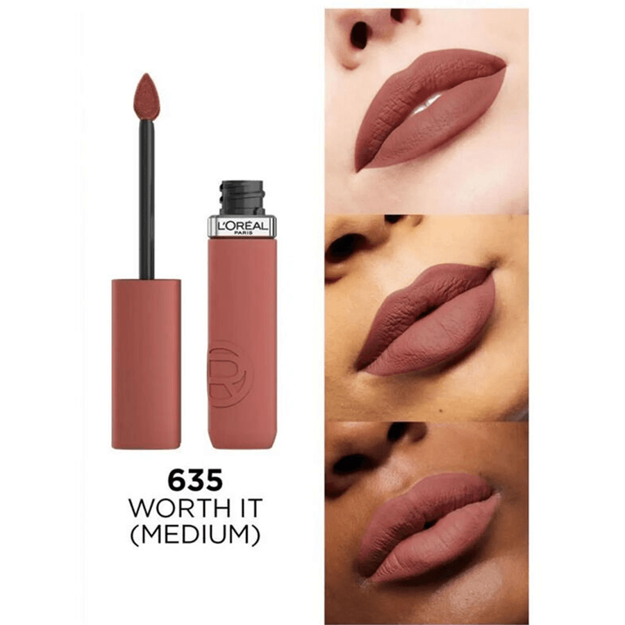 Loreal Paris  Infaillible Matte Resistance Liquid Lipstick Likit Mat 635 Worth It Medium