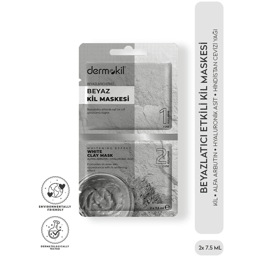 Dermokil Beyazlatıcı Etki Beyaz Kil Maskesi 7.5ml