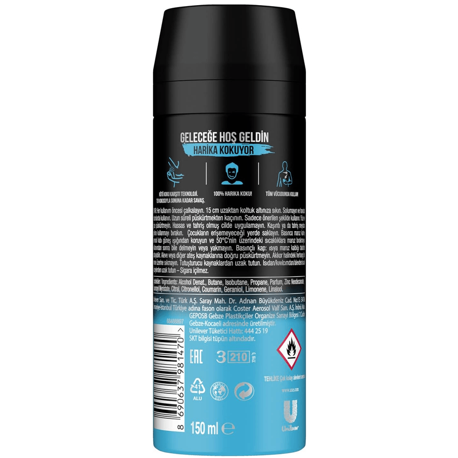 Axe Ice Chill Erkek Deodorant Sprey 150ml