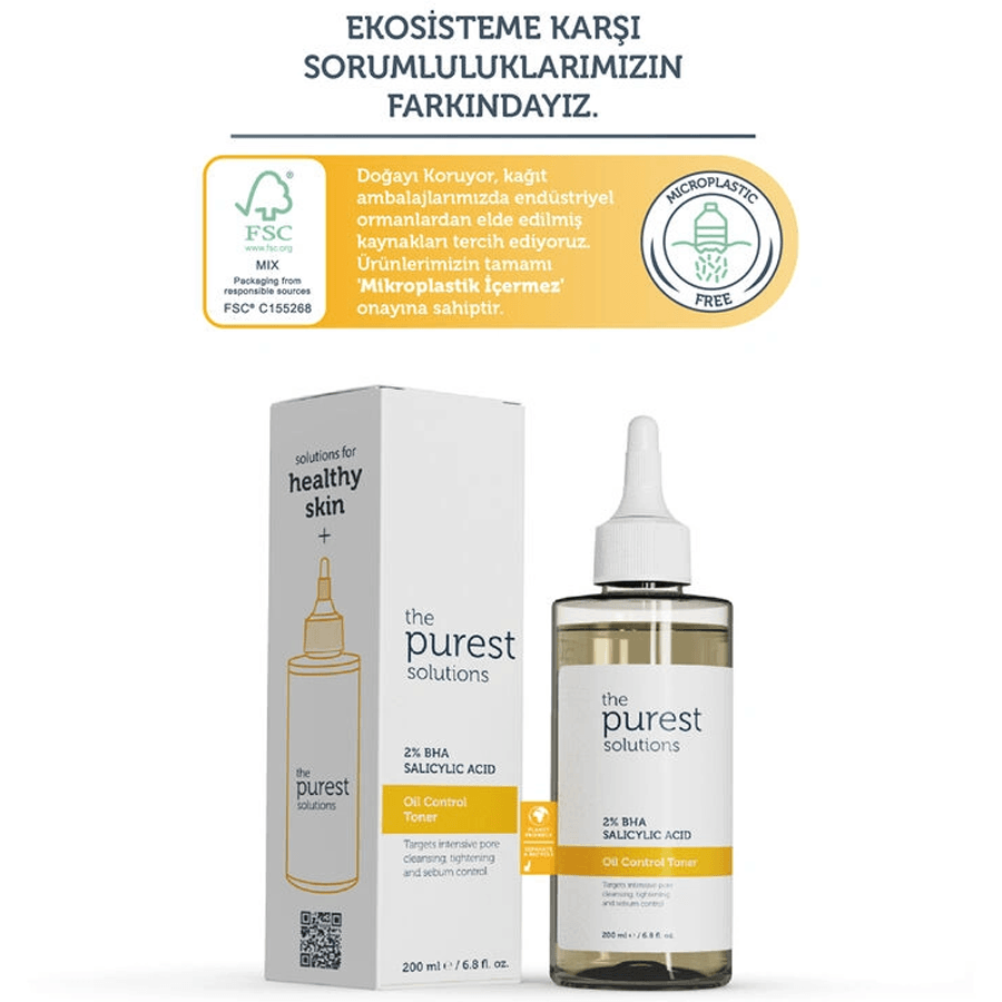 The Purest Solutions Oil Control Toner 200ml-Gözenek Sıkılaştırıcı Tonik