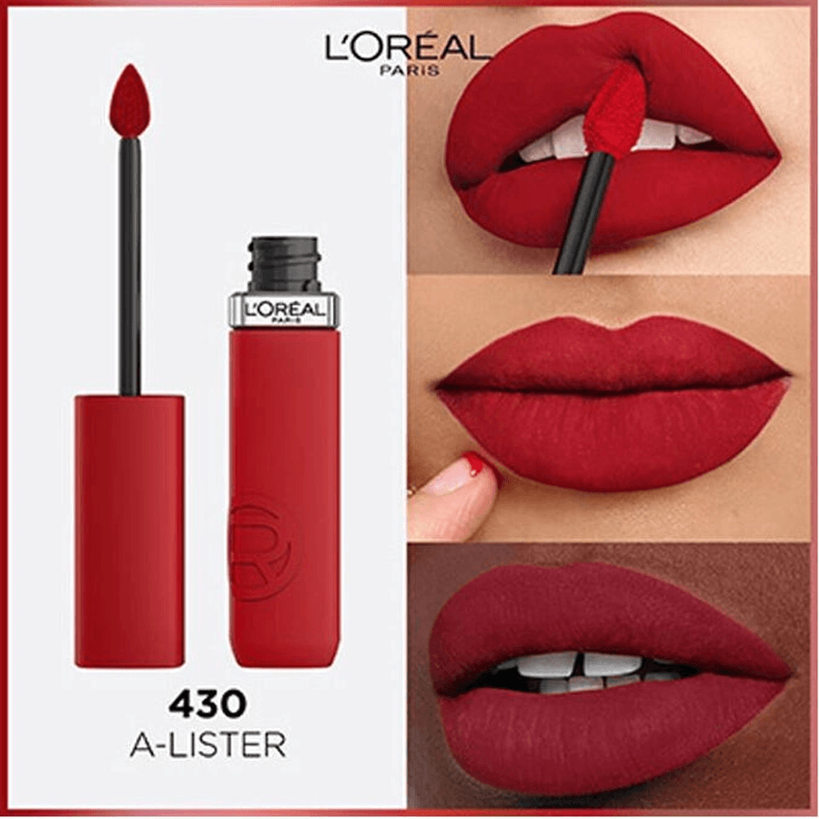 Loreal Paris Matte Resistance Liquid Lipstick Likit Mat 430 A-Lister