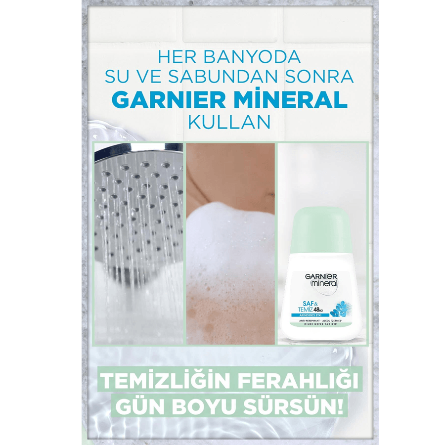 Garnier Saf & Temiz Arındırıcı Roll-on 50ml-Terleme Karşıtı