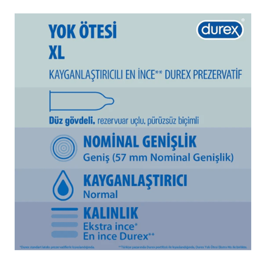 Durex Yok Ötesi XL Prezervatif 10 Adet