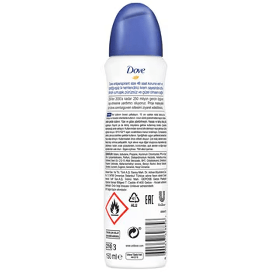 Dove Original Deodorant Sprey 150ml-Terlemeye Karşı