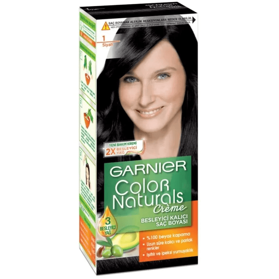 Garnier Color Naturals Creme 1 Siyah-Saç Boyası