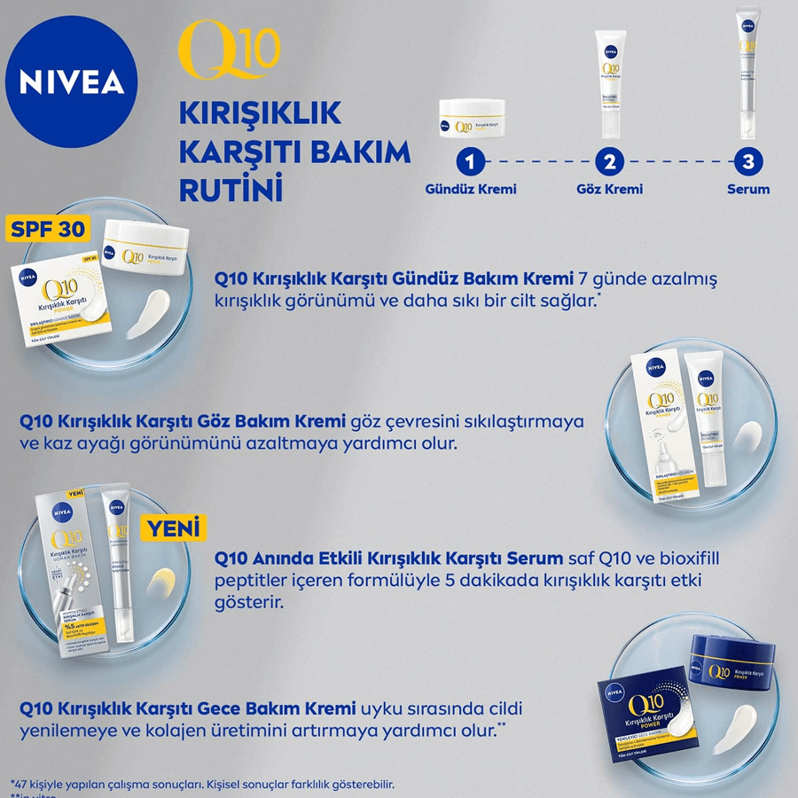 Nivea Q10 Power Kırışık Karşıtı Gece Yüz Bakım Kremi 50ml