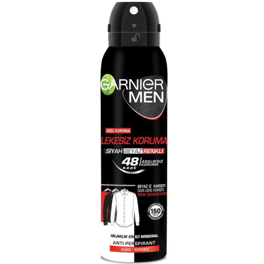 Garnier Men Lekesiz Koruma Deodorant Sprey 150ml-Hızlı Kuruma