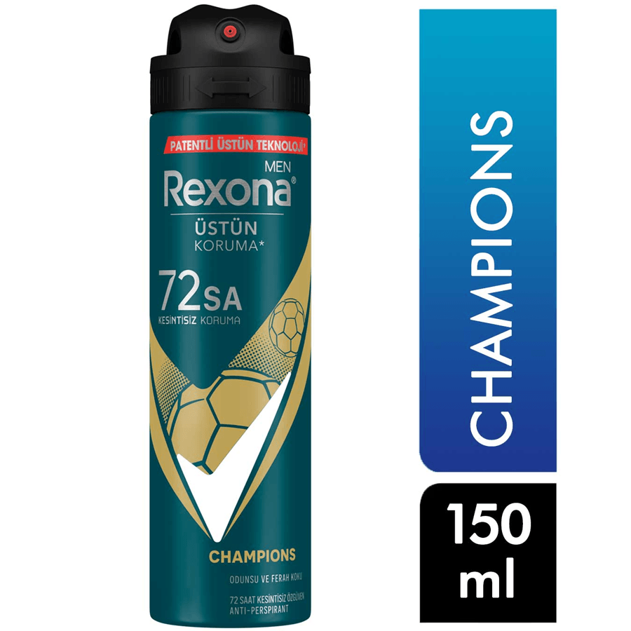 Rexona Men Champions Antiperspirant Erkek Sprey Deodorant 150ml