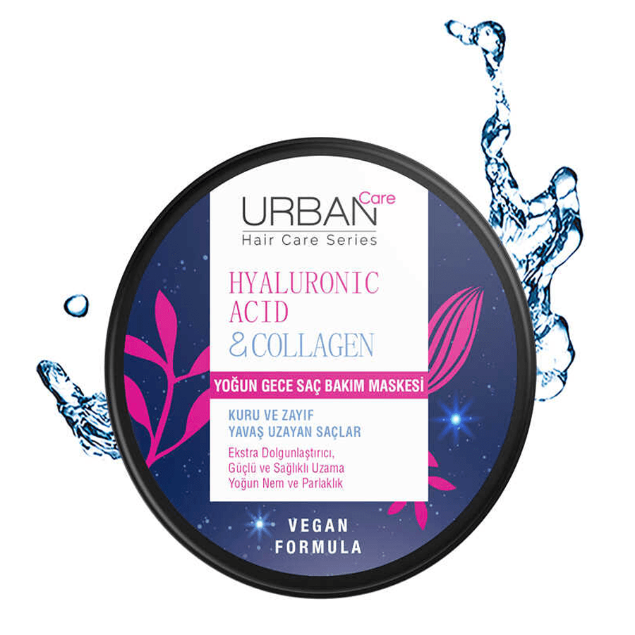 Urban Care Hyaluronic Acid & Collagen 230ml-Gece Saç Bakım Maskesi