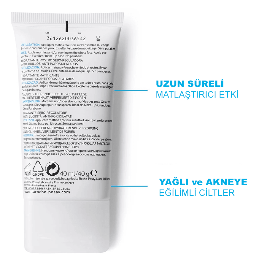 La Roche Posay Effaclar Mat Matlaştırıcı Yüz Nemlendirici 40ml