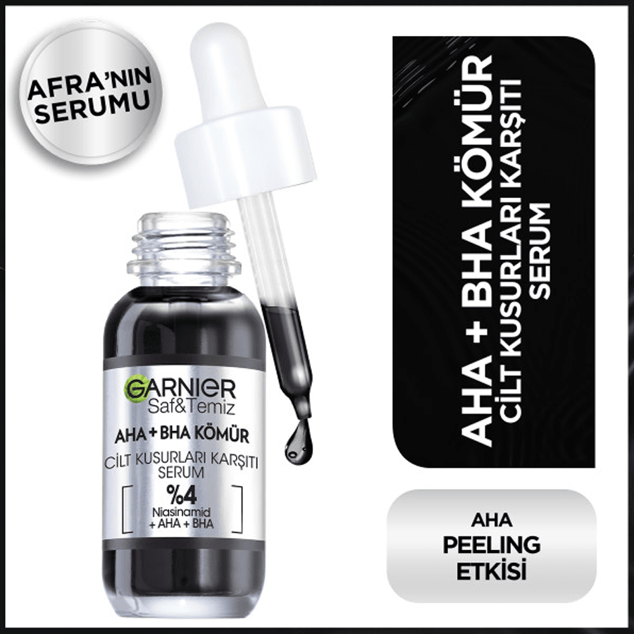 Garnier AHA+BHA Kömür Cilt Kusurları Karşıtı Serum 30ml