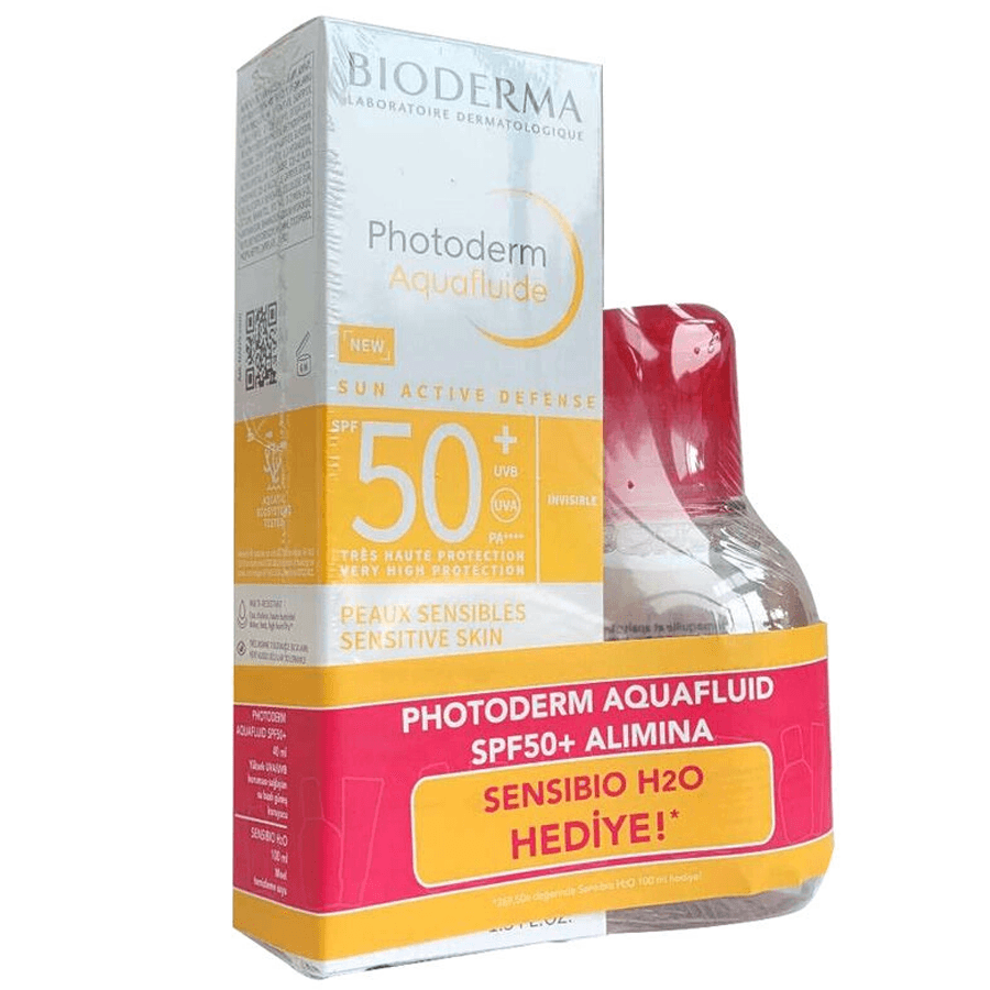 Bioderma Photoderm Aquafluid SPF50+ 40ml-Sensibio H20 100ml HEDİYE