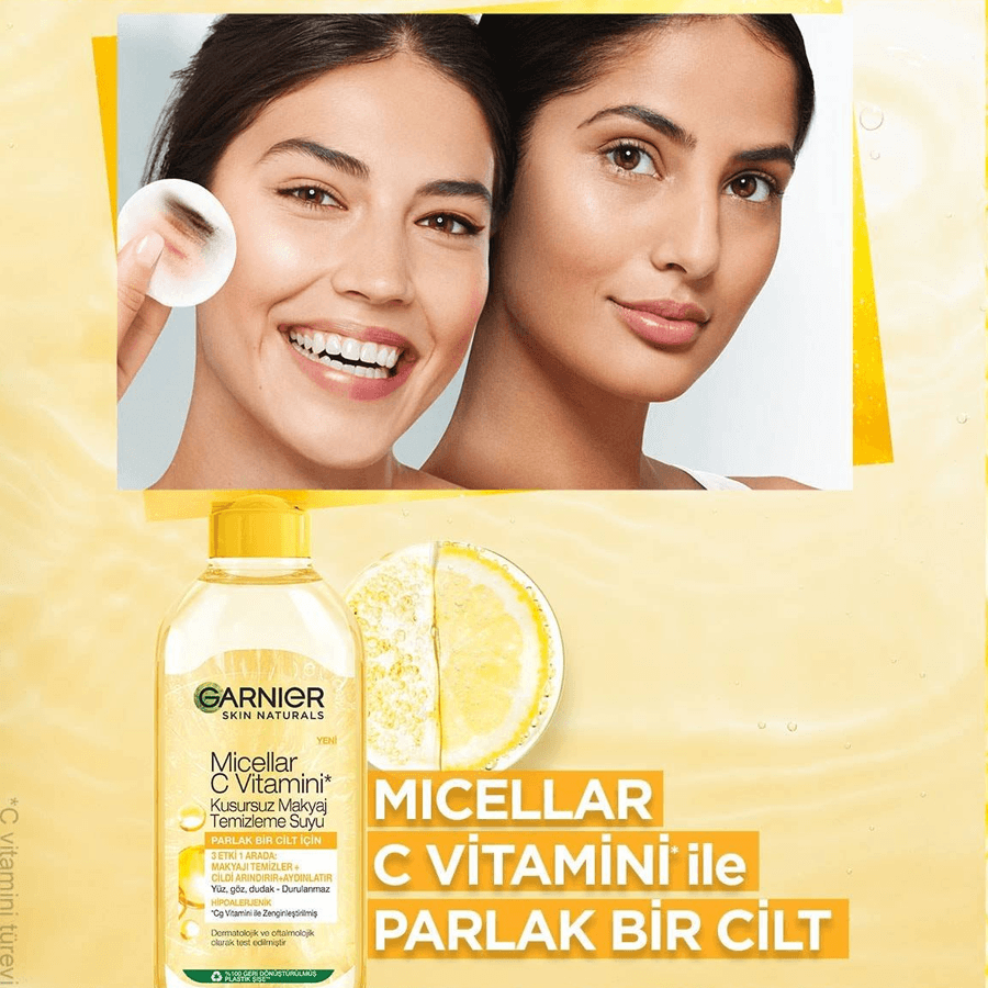 Garnier C Vitamini Kusursuz Makyaj Temizleme Suyu 400ml-Misel Su