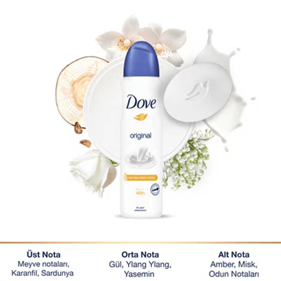 Dove Original Deodorant Sprey 150ml-Terlemeye Karşı