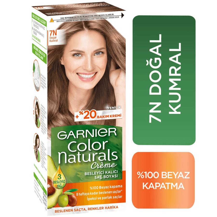 Garnier Color Naturals Creme 7N Doğal Kumral-Saç Boyası