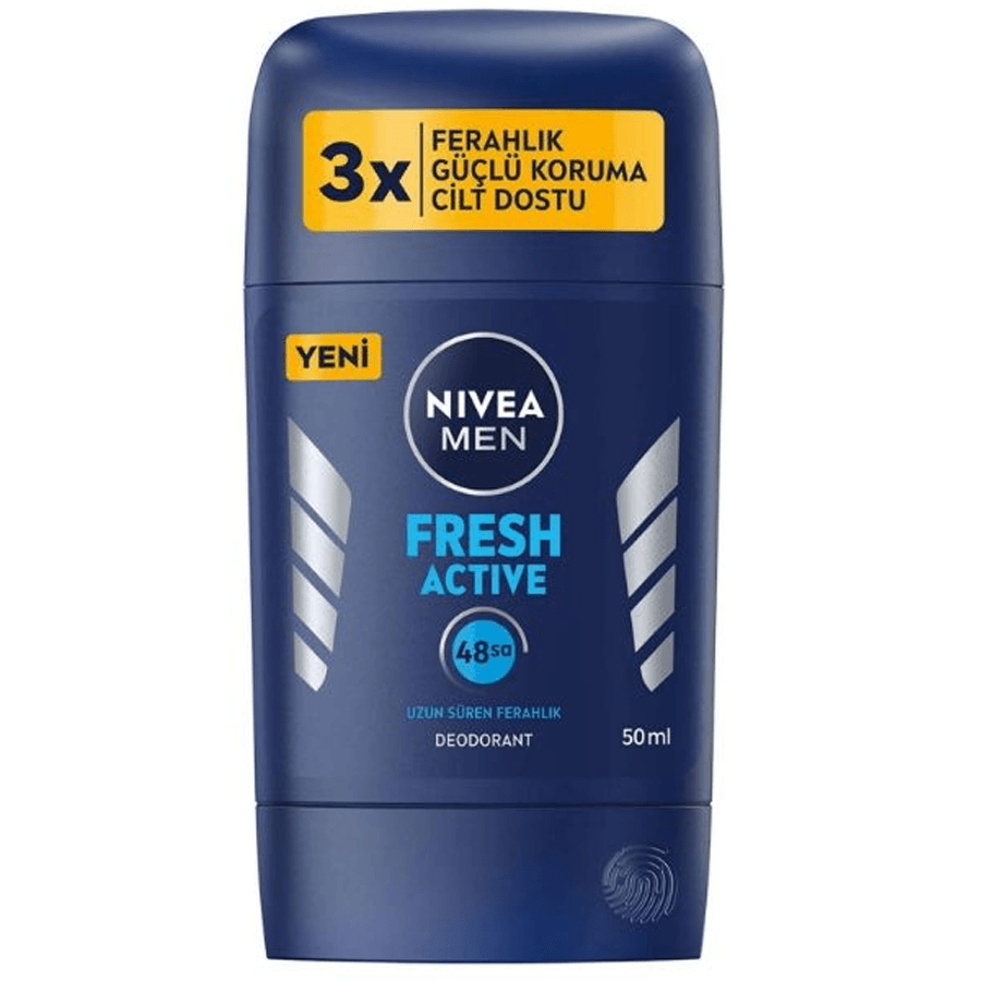 Nivea Men Fresh Active Stick 50ml-Uzun Süre Ferahlık