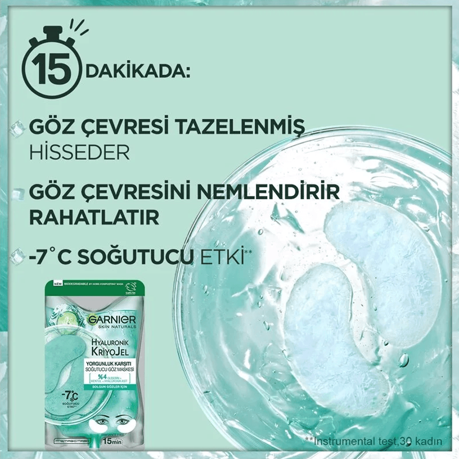 Garnier Hyaluronik KriyoJel Soğutucu Göz Maskesi 5gr-Yorgunlun Karşıtı