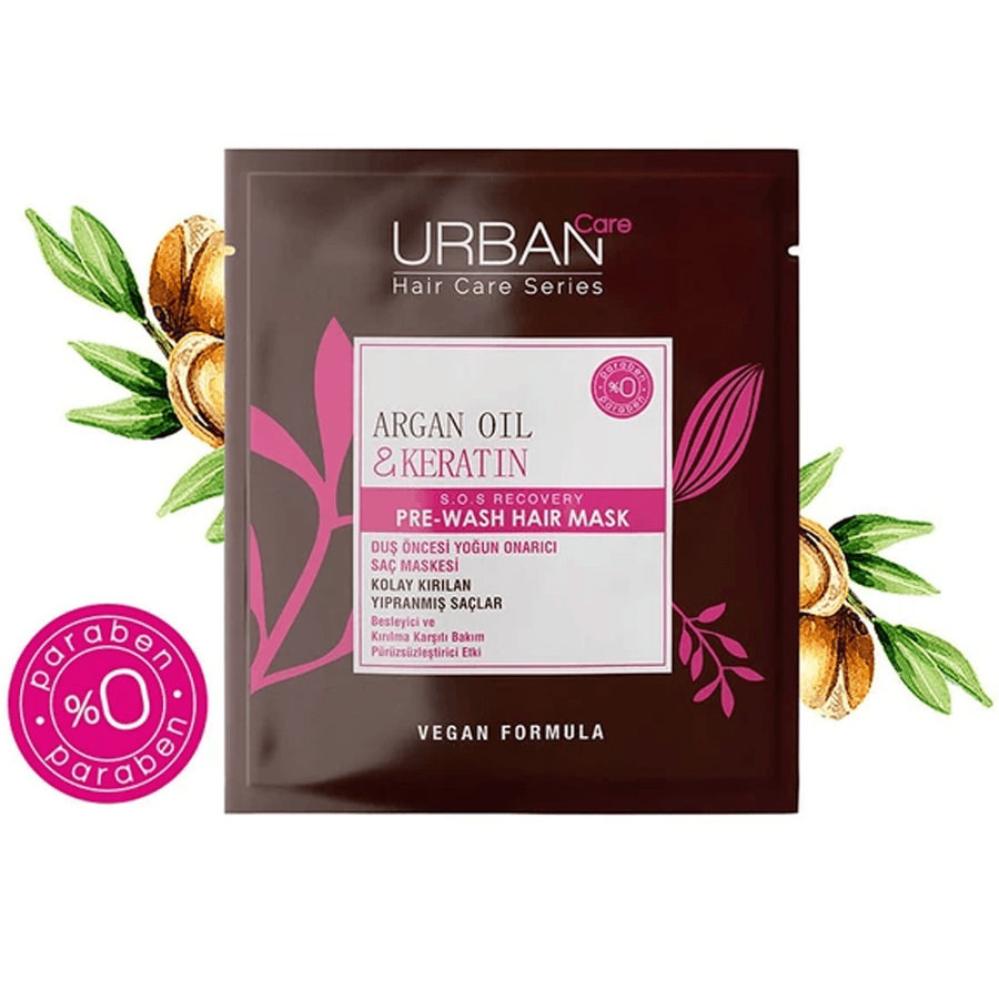 Urban Argan Oil & Keratin Pre-Wash Hair Mask 50ml-Saç Maskesi