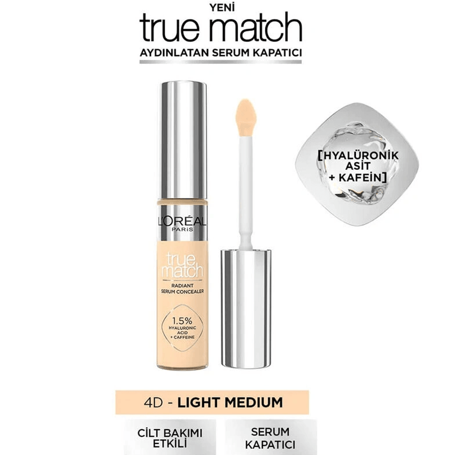 Loreal Paris True Match Radiant Serum Concealer 4D 11ml-Kapatıcı