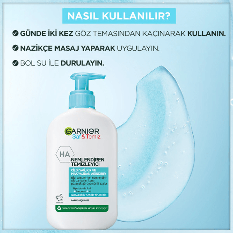 Garnier Saf & Temiz Nemlendiren Temizleyici 250ml