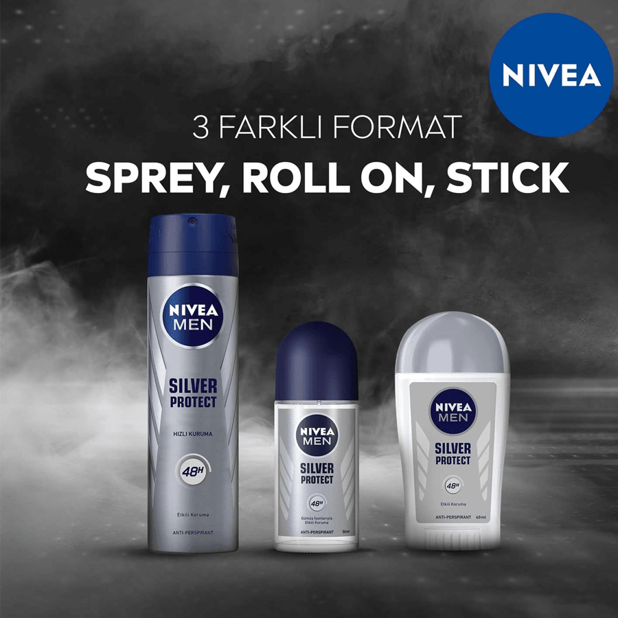 Nivea Men Silver Protect Sprey 150ml-Etkili Koruma