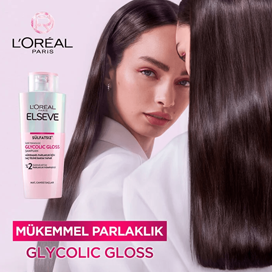 Loreal Paris Elseve Glycolic Gloss Şampuan 200ml - Sülfatsız Şampuan