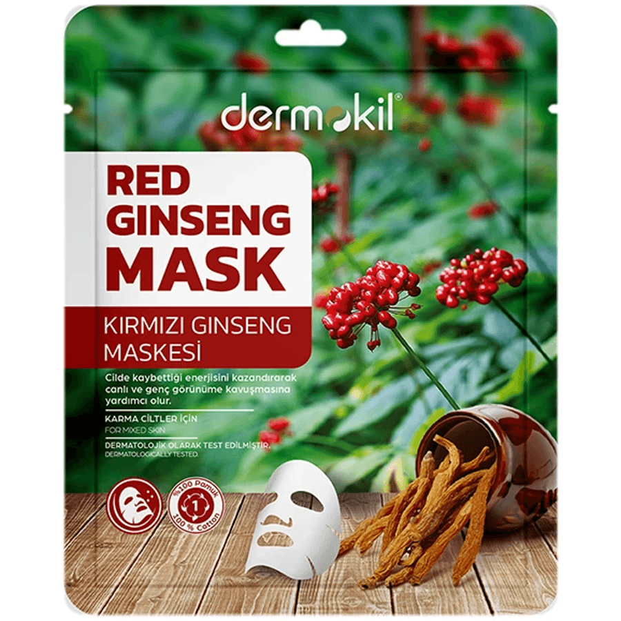 Dermokil Kırmızı Ginseng Kağıt Maskesi 20gr