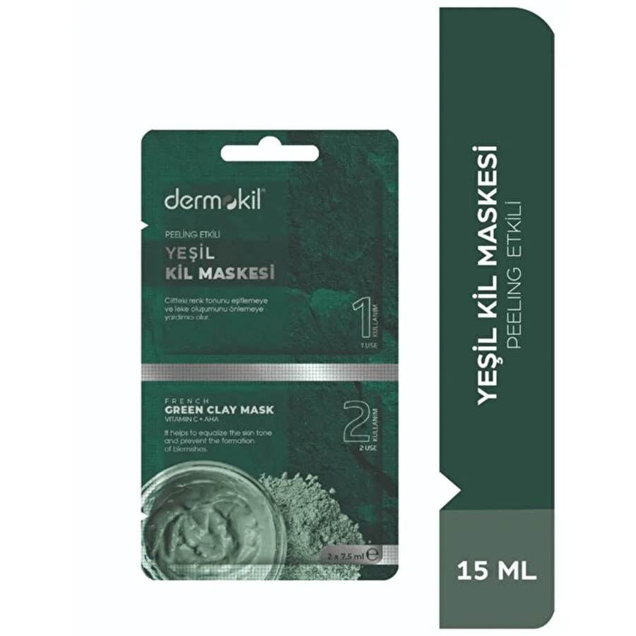Dermokil Peeling Etkili Yeşil Kil Maskesi 7.5ml