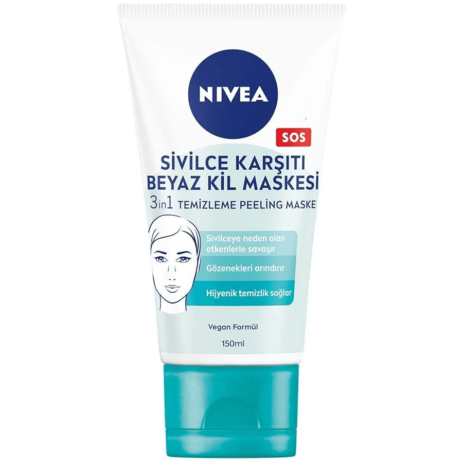 Nivea Sivilce Karşıtı 3'ü 1 Arada Beyaz Kil Maskesi 150ml