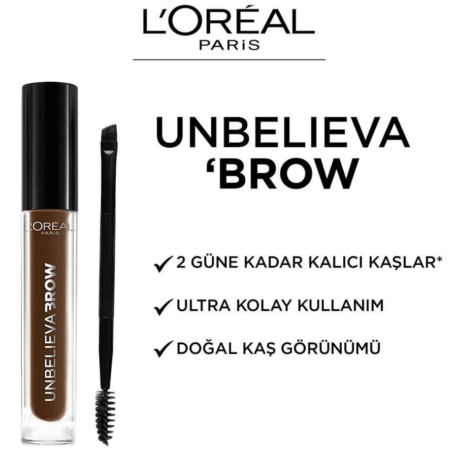 Loreal Paris Unbelieva Brow Kaş Jeli 3,4 ml-109 Ebony