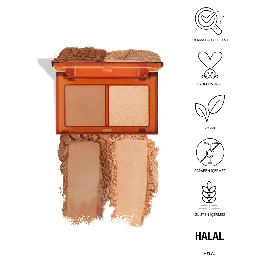 Pastel Bronzer&Highlighter Set Sun Kissed 2 x 4.3gr-Bronzlaştırıcı ve Aydınlatıcı