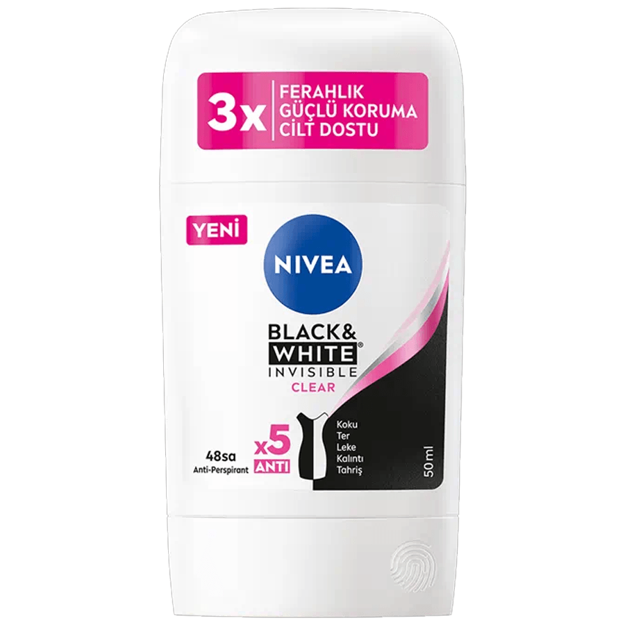 Nivea Invısible Black&White Clear Stick 50ml-Etkili Koruma