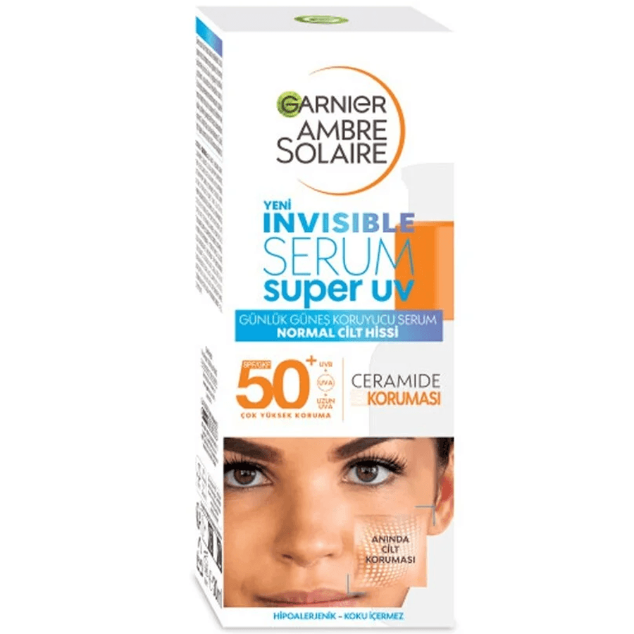 Garnier Ambre Solaire Invisible Süper UV Spf50 30ml-Güneş Koruyucu Serum