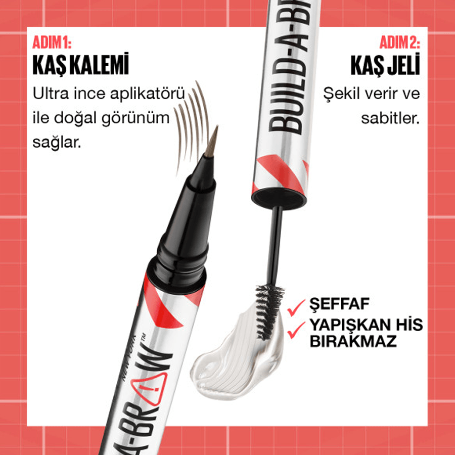 Maybelline New York Build a Brow 2in1 Kaş Kalemi ve Jeli