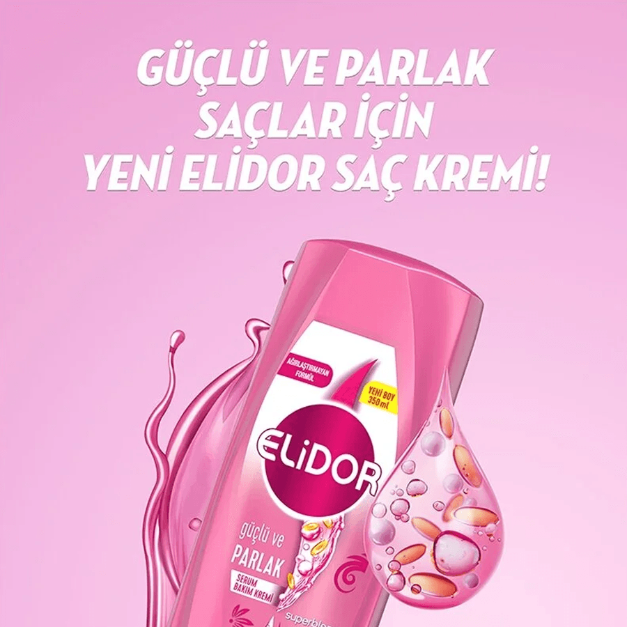 Elidor Superblend Güçlü ve Parlak Serum Saç Bakım Kremi 350ml