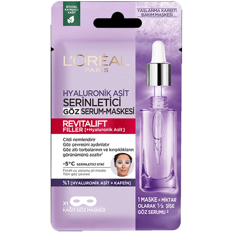 Loreal Paris Revitalift Filler Hyaluronik Asit Serinletici Göz Serum-Maskesi 11gr