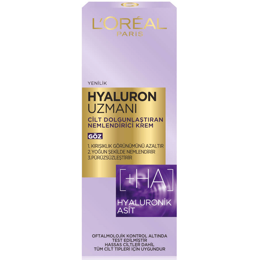 Loreal Paris Hyaluron Uzmanı Cilt Dolgunlaştıran Nemlendirici Göz Kremi 15ml