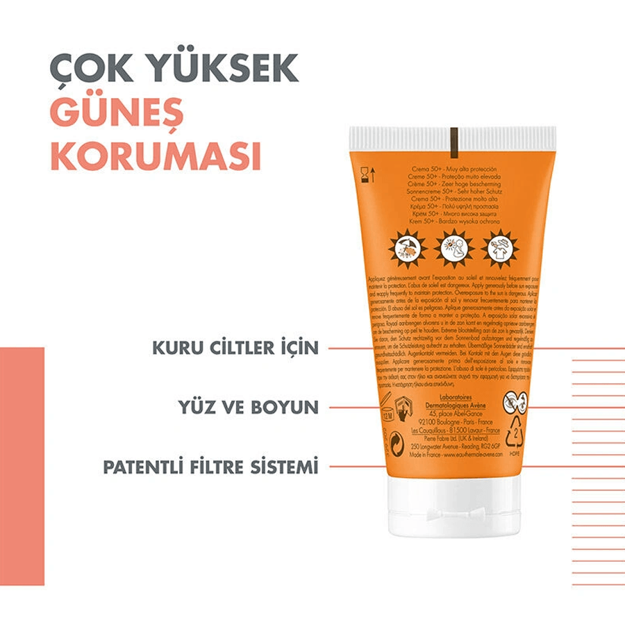 Avene Solaire SPF 50+ Güneş Kremi 50ml