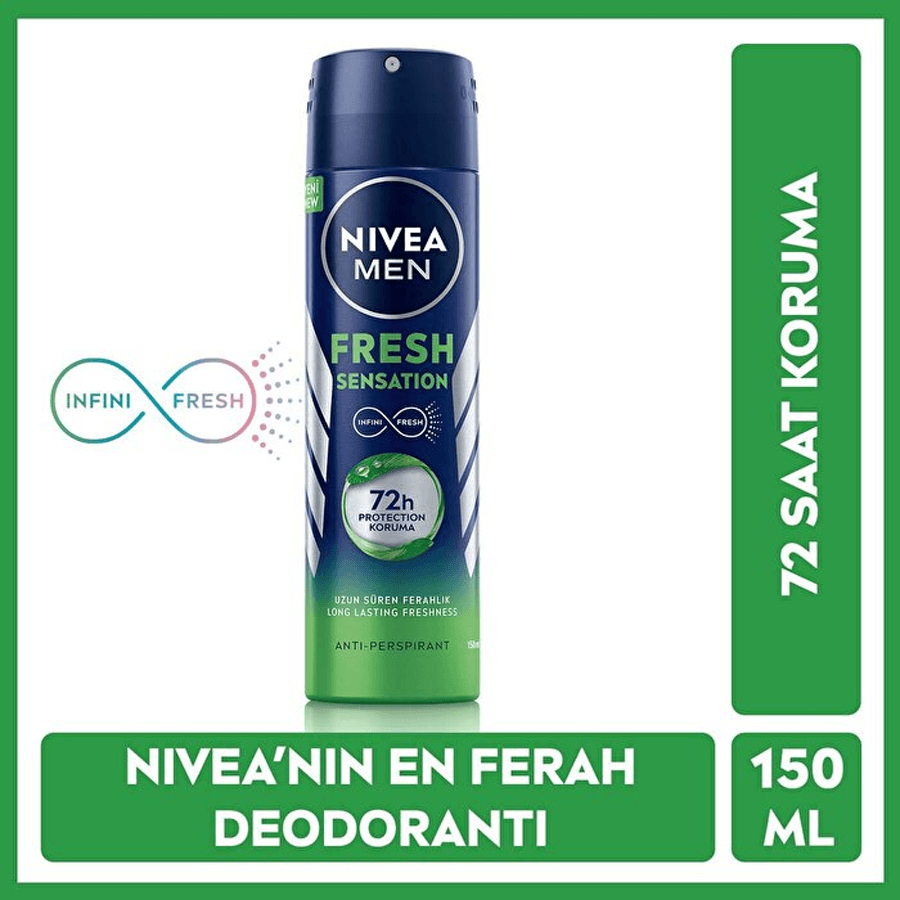 Nivea Men Fresh Sensation Sprey 150ml-Erkek